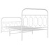 Estructura cama sin colchón con estribo metal blanco 100x190