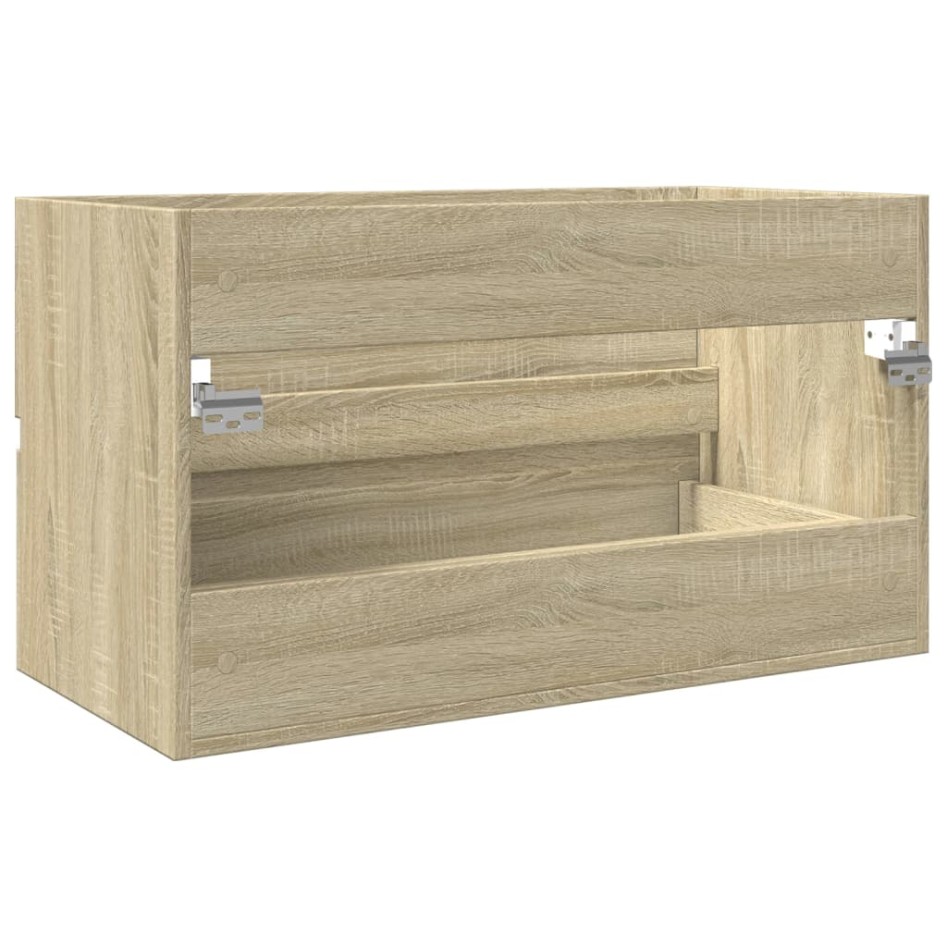 Armario lavabo madera de ingeniería roble Sonoma 80x38,5x45
