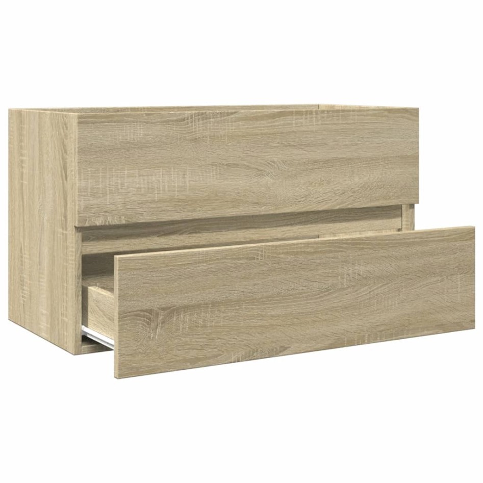 Armario lavabo madera de ingeniería roble Sonoma 80x38,5x45