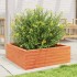 Jardinera de madera maciza pino marrón cera 70x70x23