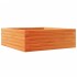 Jardinera de madera maciza pino marrón cera 70x70x23