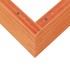 Jardinera de madera maciza pino marrón cera 70x70x23