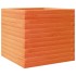 Jardinera madera maciza de pino marrón cera 50x50x45,5