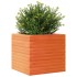 Jardinera madera maciza de pino marrón cera 50x50x45,5