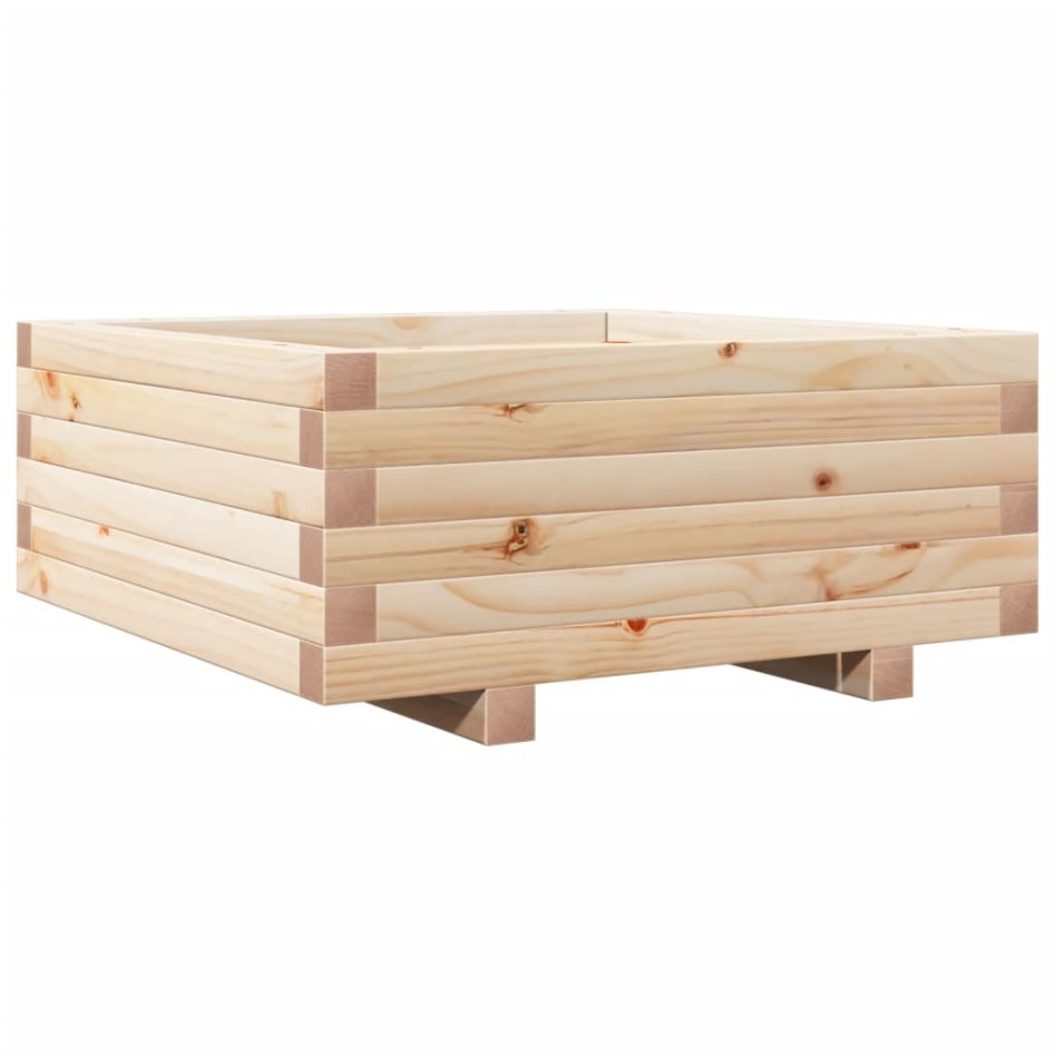 Jardinera de madera maciza de pino 60x60x26,5