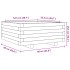 Jardinera de madera maciza de pino 60x60x26,5