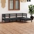 Juego de muebles de jardín 4 pzas madera de pino maciza