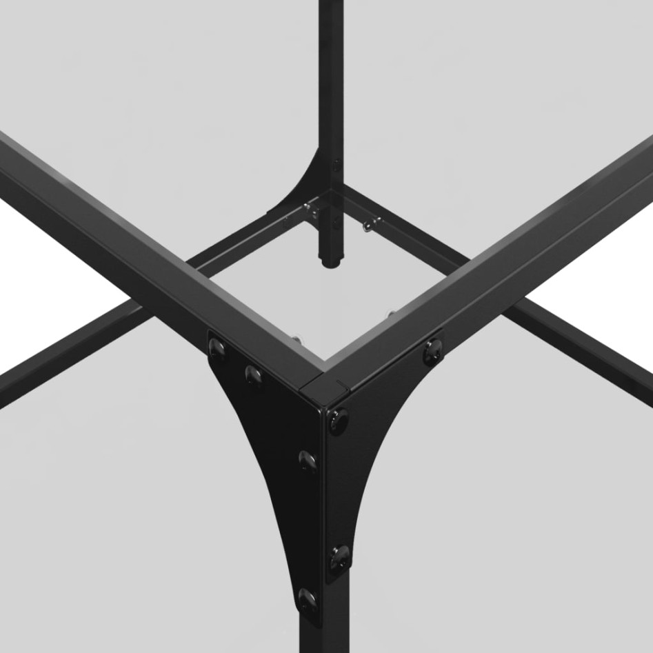 Mesas de centro 2 uds vidrio transparente y acero 50x50x40