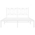 Estructura cama sin colchón con cabecero metal blanco