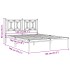 Estructura cama sin colchón con cabecero metal blanco