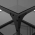 Mesa de centro superficie vidrio 2 uds acero negro 50x50x45