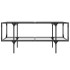Mesa de centro superficie de vidrio acero 98,5x50x45
