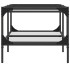 Mesa de centro superficie de vidrio acero 98,5x50x45