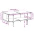 Mesa de centro superficie de vidrio acero 98,5x50x45