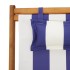 Silla playa plegable madera maciza eucalipto y tela azul