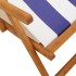 Silla playa plegable madera maciza eucalipto y tela azul