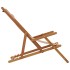 Silla de playa plegable madera maciza de eucalipto y tela
