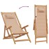 Silla de playa plegable madera maciza de eucalipto y tela