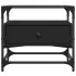 Mesa de centro superficie de vidrio acero negro 50x50x45