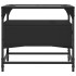Mesa de centro superficie de vidrio acero negro 50x50x45