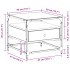 Mesa de centro superficie de vidrio acero negro 50x50x45