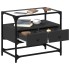 Mueble TV tablero cristal madera ingeniería negro 60x35x51