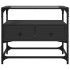 Mueble TV tablero cristal madera ingeniería negro 60x35x51