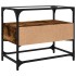 Mueble TV cristal y madera ingeniería roble ahumado 60x35x51
