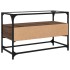 Mueble TV cristal y madera ingeniería marrón roble 80x35x51