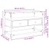 Mueble TV cristal y madera ingeniería marrón roble 80x35x51