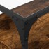 Mueble TV cristal y madera ingeniería roble ahumado 80x35x51