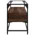 Mueble TV cristal y madera ingeniería marrón roble 98x35x51