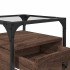 Mesita de noche madera de ingeniería marrón roble 40x40x55