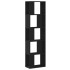 Librería 5 niveles madera ingeniería negra 45x23,5x162,5