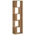 Librería 5 niveles madera roble artesanal 80,5x23,5x162,5