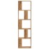 Librería 5 niveles madera roble artesanal 80,5x23,5x162,5
