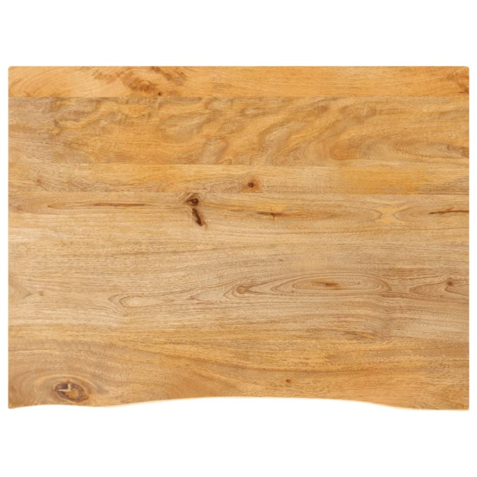 Tablero de mesa borde natural madera maciza mango 90x60x2,5