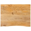 Tablero de mesa borde natural madera maciza mango 90x60x2,5 cm