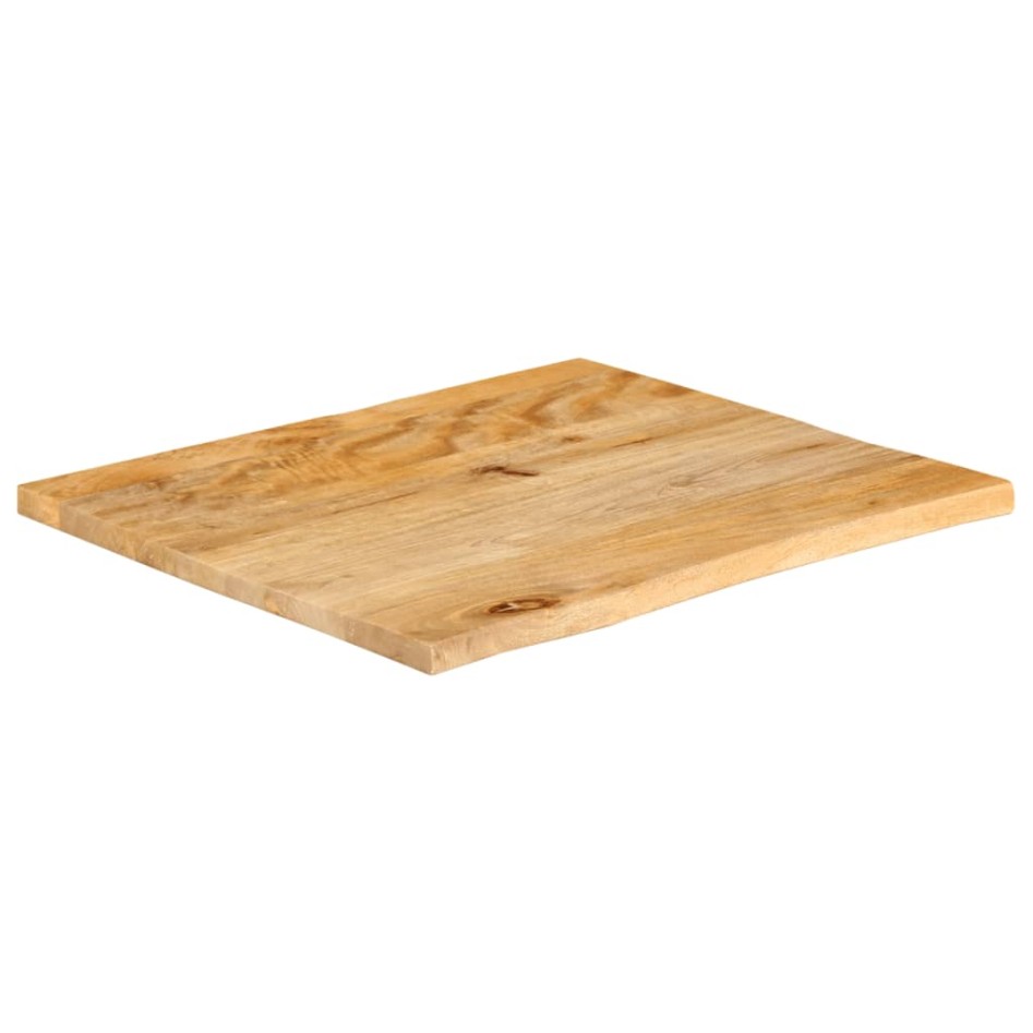 Tablero de mesa borde natural madera maciza mango 80x80x2,5