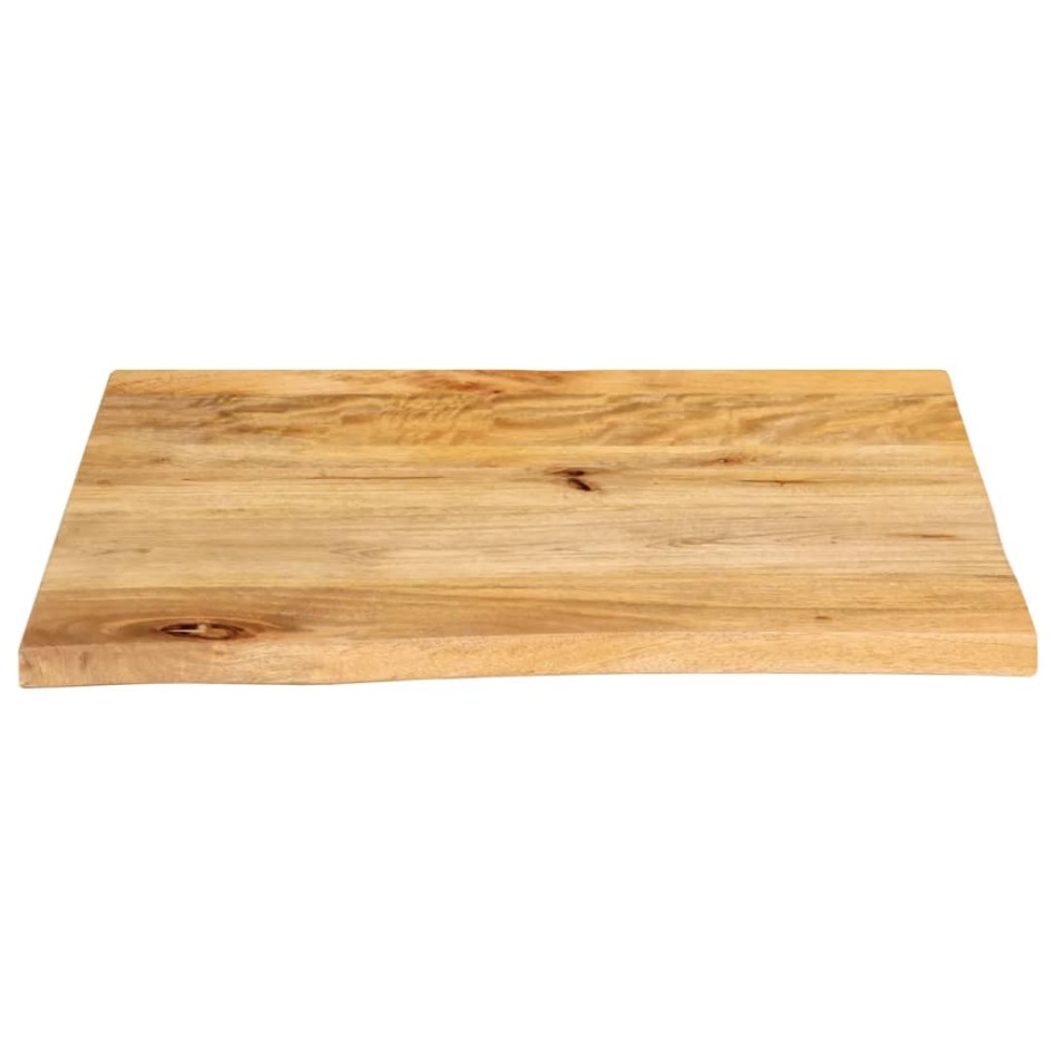 Tablero de mesa borde natural madera maciza mango 80x80x2,5