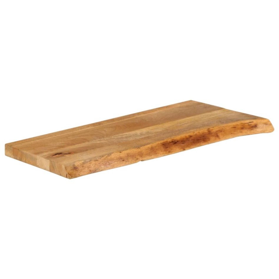 Tablero de mesa borde natural madera maciza mango 90x30x3,8