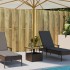 Mesa de jardín hueco de sombrilla ratán PE marrón 55x55x46,5