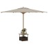 Mesa de jardín hueco de sombrilla ratán PE marrón 55x55x46,5