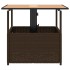Mesa de jardín hueco de sombrilla ratán PE marrón 55x55x46,5