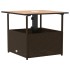 Mesa de jardín hueco de sombrilla ratán PE marrón 55x55x46,5