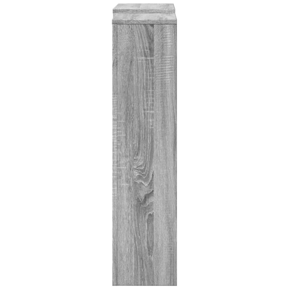 Cubierta de radiador madera color gris Sonoma 205x21,5x83,5