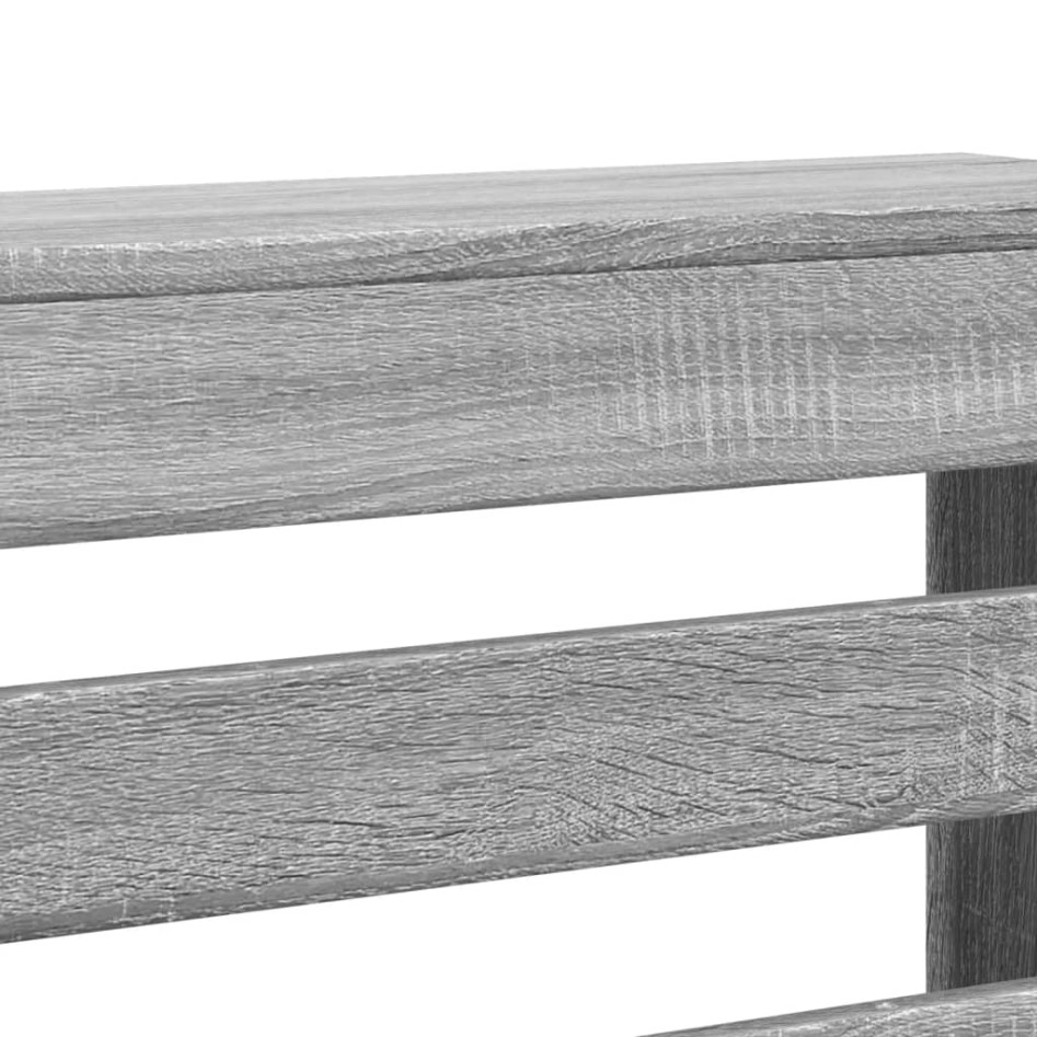 Cubierta de radiador madera color gris Sonoma 205x21,5x83,5