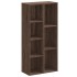 Estantería de madera de ingeniería marrón roble 50x25x105
