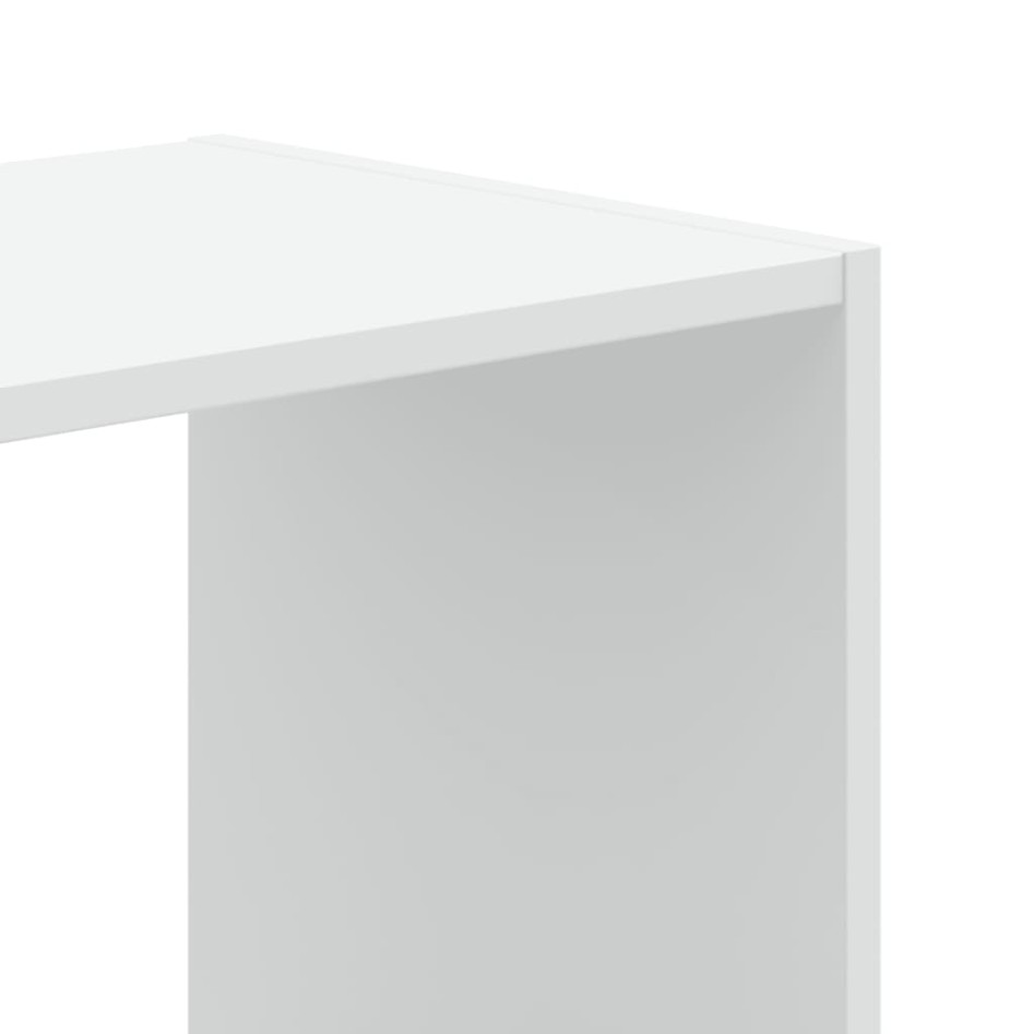 Estantería de madera de ingeniería blanca 68,5x32x75