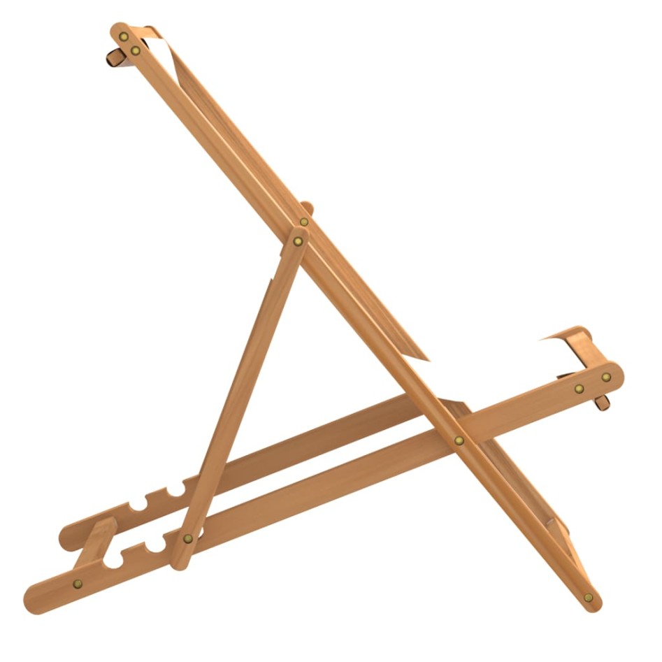 Silla de jardín de teca color crema 56x105x96